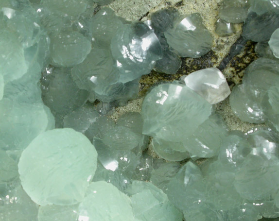 Prehnite with Calcite from Prospect Park Quarry, Prospect Park, Passaic County, New Jersey