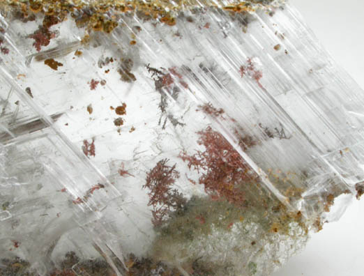 Copper in Gypsum var. Selenite from Twin Buttes Mine, Pima County, Arizona