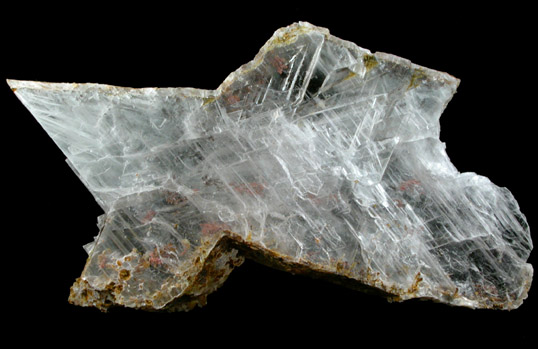 Copper in Gypsum var. Selenite from Twin Buttes Mine, Pima County, Arizona