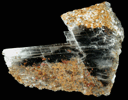 Copper in Gypsum var. Selenite from Twin Buttes Mine, Pima County, Arizona