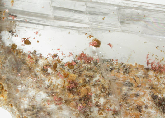 Copper in Gypsum var. Selenite from Twin Buttes Mine, Pima County, Arizona