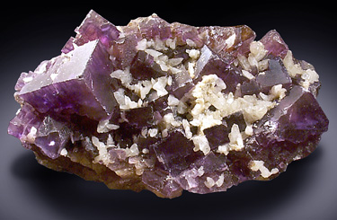 Fluorite with Calcite from Rosiclare, Hardin County, Illinois