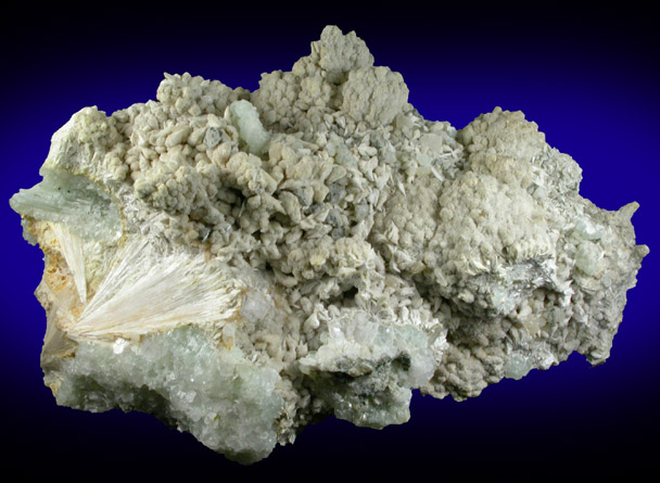 Pectolite and Prehnite with Calcite from Upper New Street Quarry, Paterson, Passaic County, New Jersey