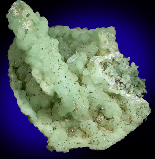 Prehnite pseudomorphs after Anhydrite crystals with Babingtonite from Upper New Street Quarry, Paterson, Passaic County, New Jersey