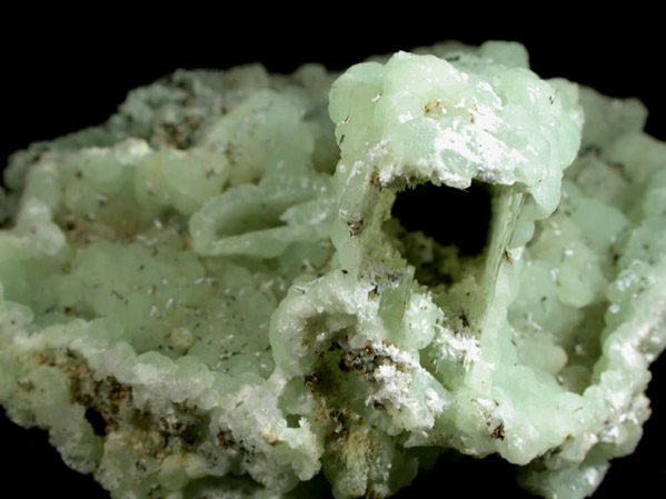 Prehnite pseudomorphs after Anhydrite crystals with Babingtonite from Upper New Street Quarry, Paterson, Passaic County, New Jersey