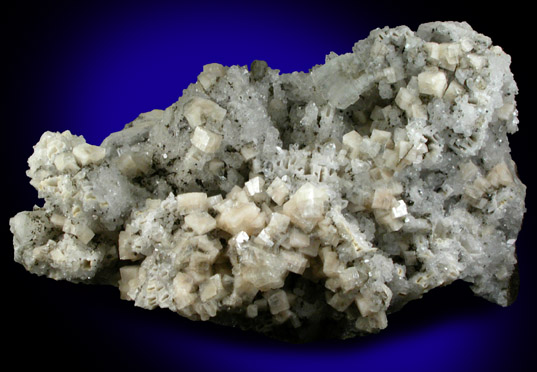 Chabazite and Heulandite on Quartz pseudomorphs after Anhydrite from Lower New Street Quarry, Paterson, Passaic County, New Jersey