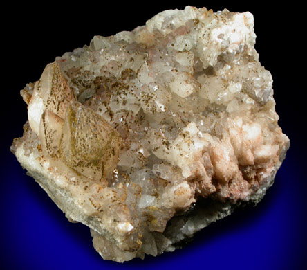 Calcite with Goethite from Cinque Quarry, East Haven, New Haven County, Connecticut