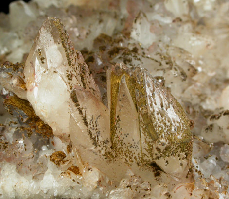 Calcite with Goethite from Cinque Quarry, East Haven, New Haven County, Connecticut