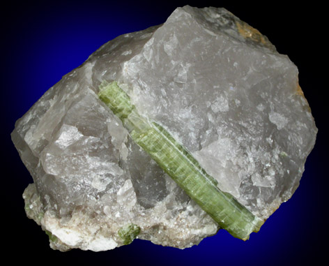 Elbaite Tourmaline in Quartz from White Rocks Quarry, Middletown, Middlesex County, Connecticut