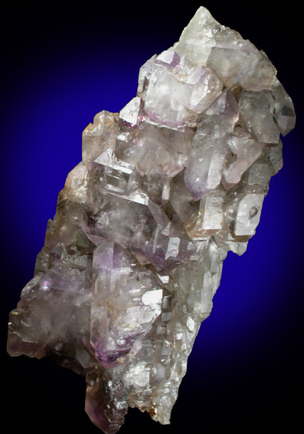 Quartz var. Amethyst on Smoky Quartz from Little Gem Mine, Upper Rader Creek, Jefferson County, Montana