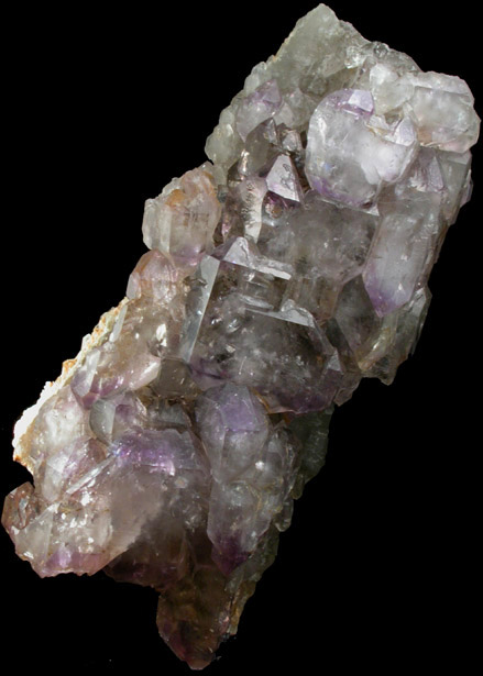 Quartz var. Amethyst on Smoky Quartz from Little Gem Mine, Upper Rader Creek, Jefferson County, Montana