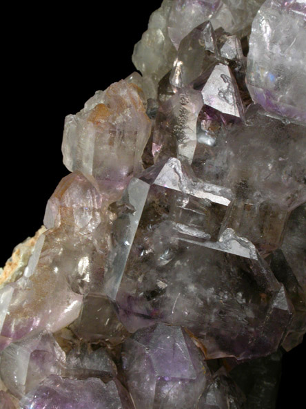 Quartz var. Amethyst on Smoky Quartz from Little Gem Mine, Upper Rader Creek, Jefferson County, Montana