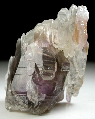 Quartz var. Amethyst with Quartz overgrowth from Big Daddy Claim, Jefferson County, Montana