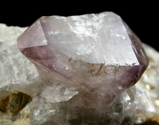 Quartz var. Amethyst on Smoky Quartz from Little Gem Mine, Upper Rader Creek, Jefferson County, Montana