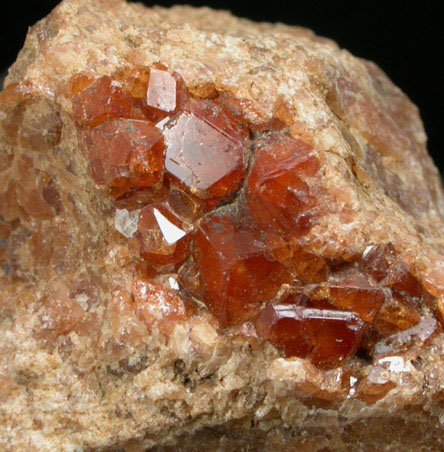 Grossular Garnet from Garnet exposure 175 m. SW of West Redding train station, Fairfield County, Connecticut