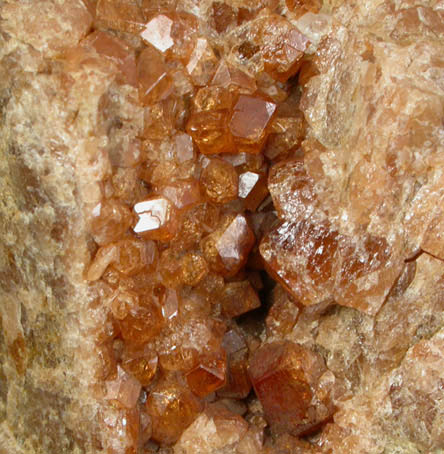 Grossular Garnet from Garnet exposure 175 m. SW of West Redding train station, Fairfield County, Connecticut