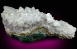 Quartz with Heulandite from Prospect Park Quarry, Prospect Park, Passaic County, New Jersey