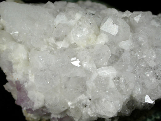 Quartz with Heulandite from Prospect Park Quarry, Prospect Park, Passaic County, New Jersey