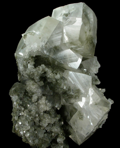 Calcite on Datolite from Millington Quarry, Bernards Township, Somerset County, New Jersey