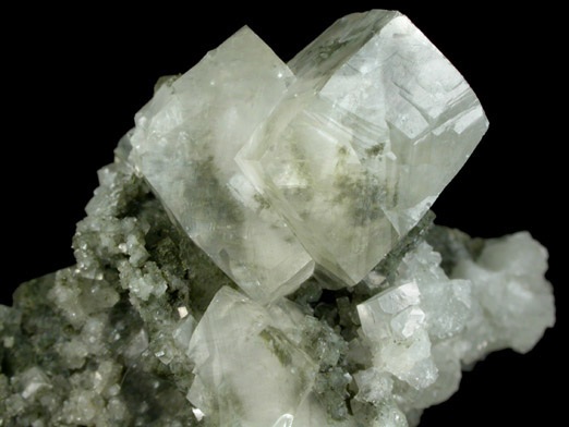 Calcite on Datolite from Millington Quarry, Bernards Township, Somerset County, New Jersey