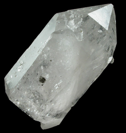 Quartz (with rare pinacoid termination face) from Broken Bow, McCurtain County, Oklahoma