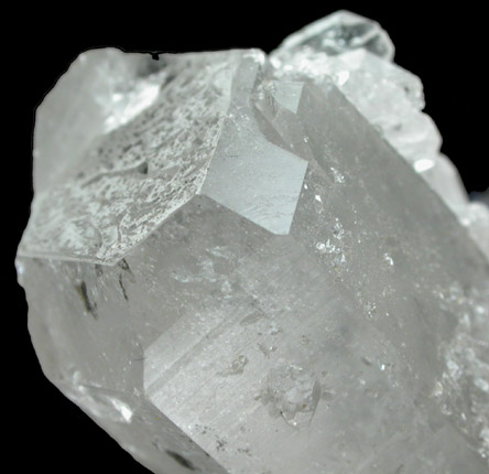 Quartz (with rare pinacoid termination face) from Broken Bow, McCurtain County, Oklahoma