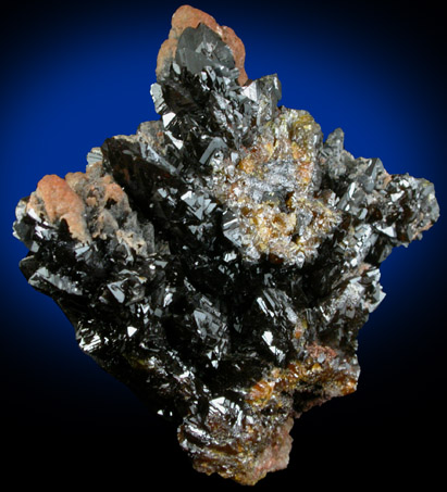 Descloizite with Smithsonite from Berg Aukas Mine, 16 km ENE of Grootfontein, Otavi Mountain Land, Namibia