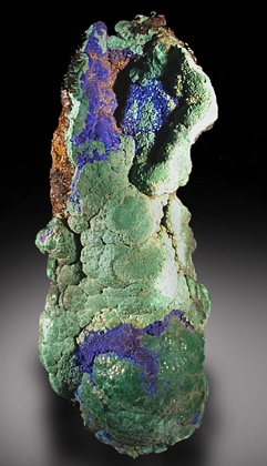 Azurite and Malachite from Copper Queen Mine, Bisbee, Warren District, Cochise County, Arizona