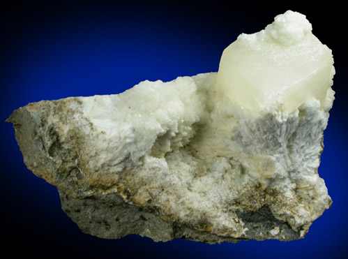 Calcite on Datolite from Millington Quarry, Bernards Township, Somerset County, New Jersey