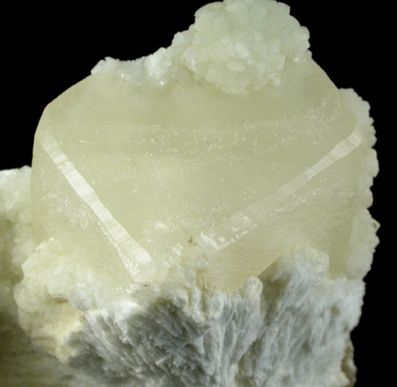 Calcite on Datolite from Millington Quarry, Bernards Township, Somerset County, New Jersey