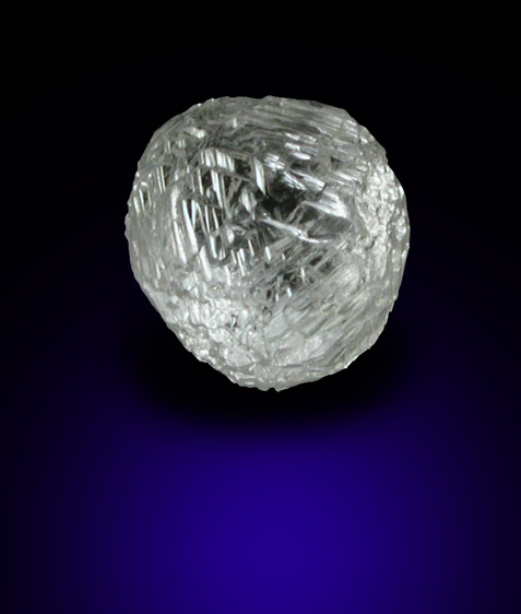 Diamond (0.52 carat colorless complex crystal) from Oranjemund District, southern coastal Namib Desert, Namibia