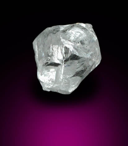 Diamond (0.42 carat colorless complex crystal) from Oranjemund District, southern coastal Namib Desert, Namibia