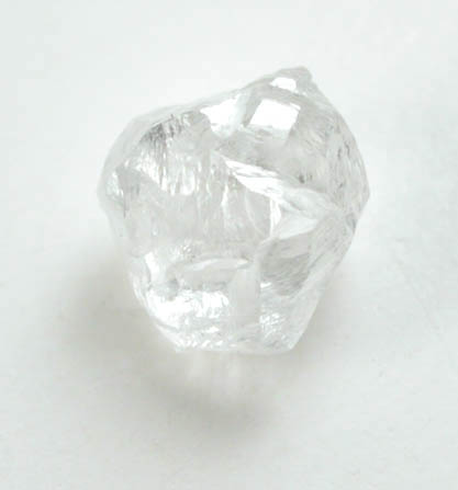 Diamond (0.42 carat colorless complex crystal) from Oranjemund District, southern coastal Namib Desert, Namibia