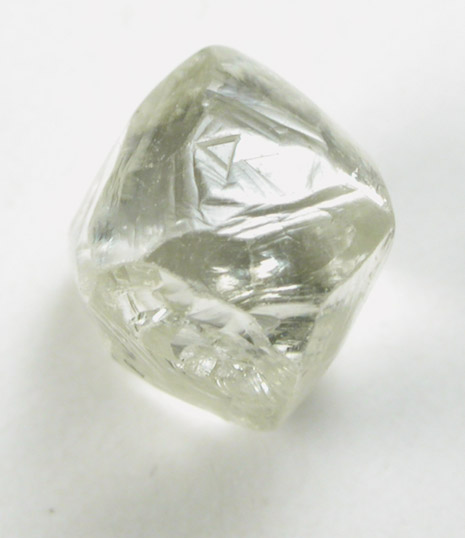 Diamond (0.94 carat pale-yellow dodecahedral crystal) from Northern Cape Province, South Africa