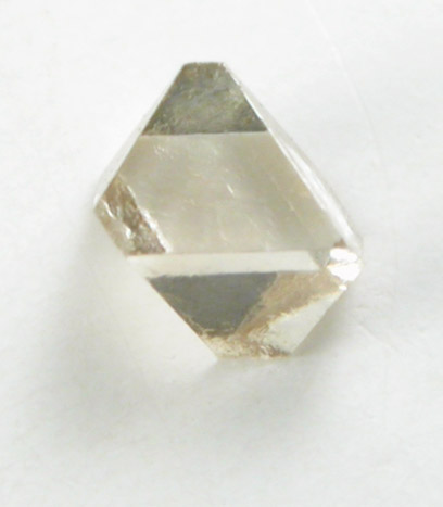 Diamond (0.09 carat pale-brown octahedral crystal) from Mirny, Republic of Sakha, Siberia, Russia