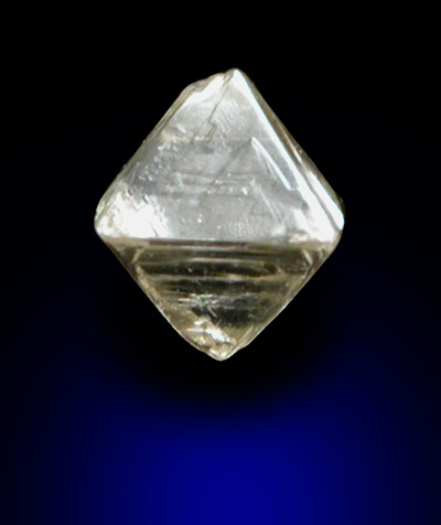 Diamond (0.09 carat pale-brown octahedral crystal) from Mirny, Republic of Sakha, Siberia, Russia