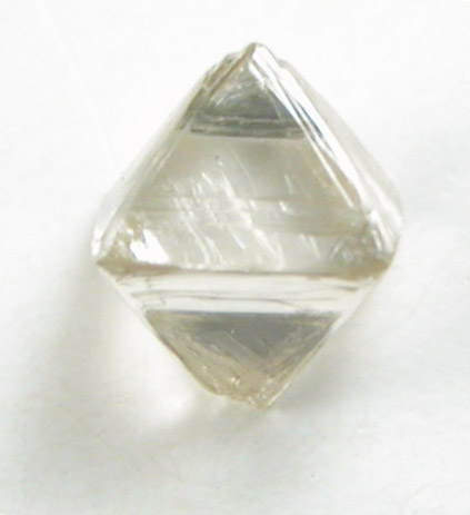 Diamond (0.09 carat pale-brown octahedral crystal) from Mirny, Republic of Sakha, Siberia, Russia