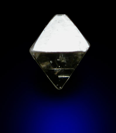 Diamond (0.12 carat pale-brown octahedral crystal) from Mirny, Republic of Sakha, Siberia, Russia