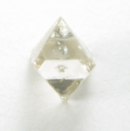 Diamond (0.12 carat pale-brown octahedral crystal) from Mirny, Republic of Sakha, Siberia, Russia