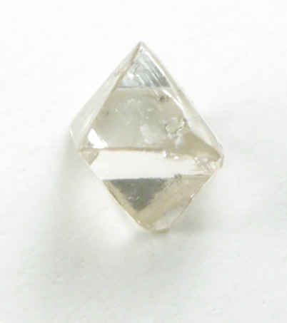 Diamond (0.10 carat pale-brown octahedral crystal) from Mirny, Republic of Sakha, Siberia, Russia