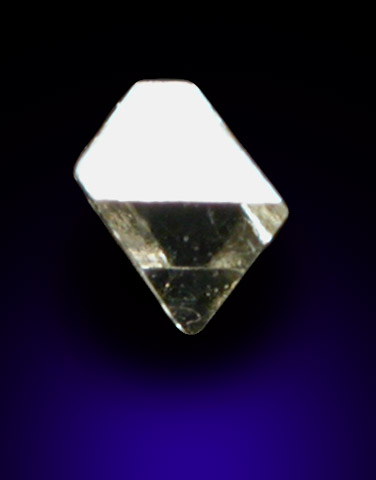 Diamond (0.06 carat pale-brown octahedral crystal) from Mirny, Republic of Sakha, Siberia, Russia