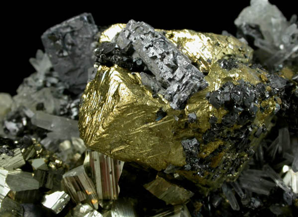 Chalcopyrite, Galena, Sphalerite, Pyrite, Quartz from Deveti Septemvri Mine, Madan District, Rhodope Mountains, Bulgaria