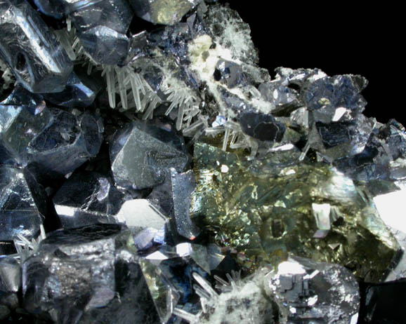 Galena with Chalcopyrite on Quartz from Borieva Reka Mine, Madan District, Rhodope Mountains, Bulgaria