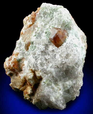 Grossular Garnet in Quartz from Pitts-Tenney Quarry, Minot, Androscoggin County, Maine