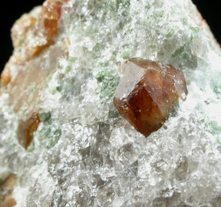 Grossular Garnet in Quartz from Pitts-Tenney Quarry, Minot, Androscoggin County, Maine