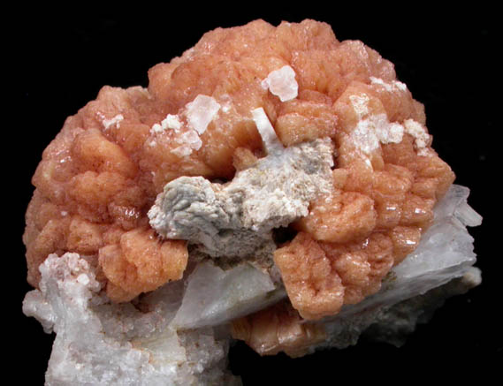 Stilbite-Ca with Heulandite from Francisco Bros. Quarry, Great Notch, Passaic County, New Jersey