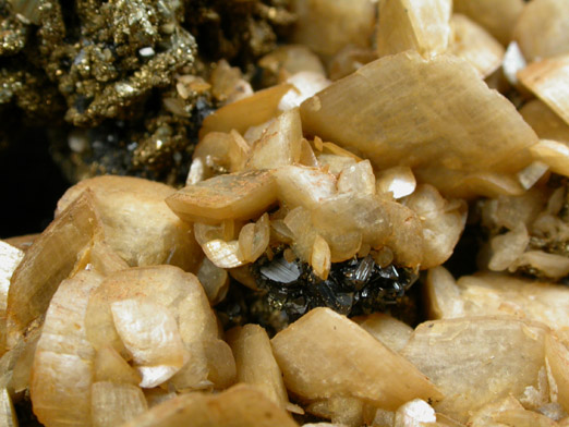 Siderite with Pyrite, Sphalerite, Barite from Eagle Mine, Gilman District, Eagle County, Colorado