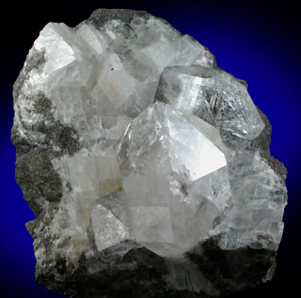 Quartz var. Herkimer Diamond in Calcite from Eastern Rock Products Quarry (Benchmark Quarry), St. Johnsville, Montgomery County, New York