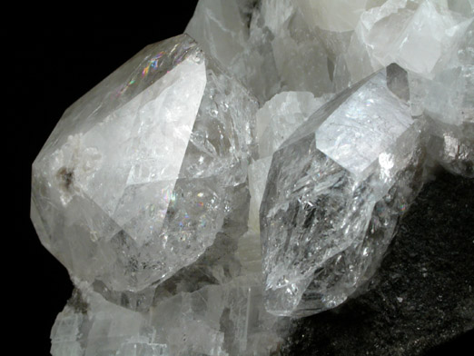Quartz var. Herkimer Diamond in Calcite from Eastern Rock Products Quarry (Benchmark Quarry), St. Johnsville, Montgomery County, New York