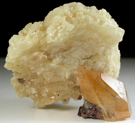 Barite on Calcite from Elmwood Mine, Carthage, Smith County, Tennessee